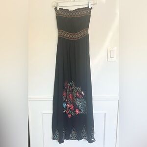 Oxford Circus embroidered strapless dress
